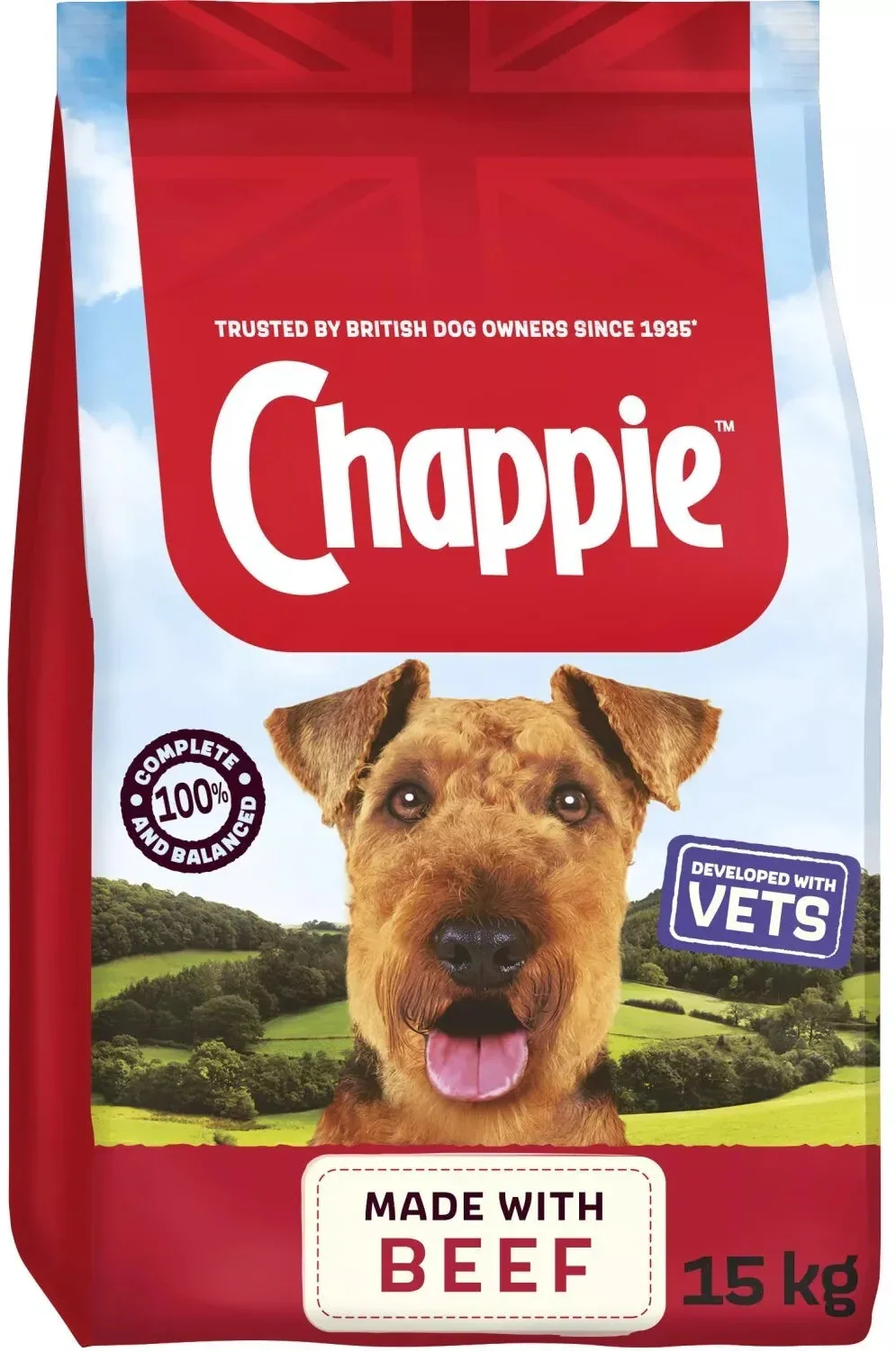 Chappie Complete Dry Dog Food Beef & Wholegrain 15kg
