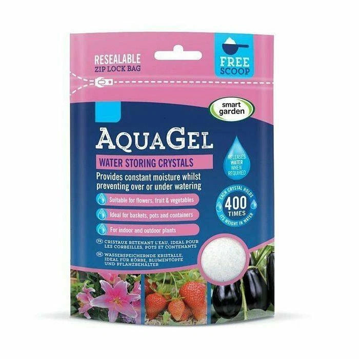 Aqua Gel Water Storing Crystals 200g - Moisture Retaining Granules for Pots, Baskets & Containers