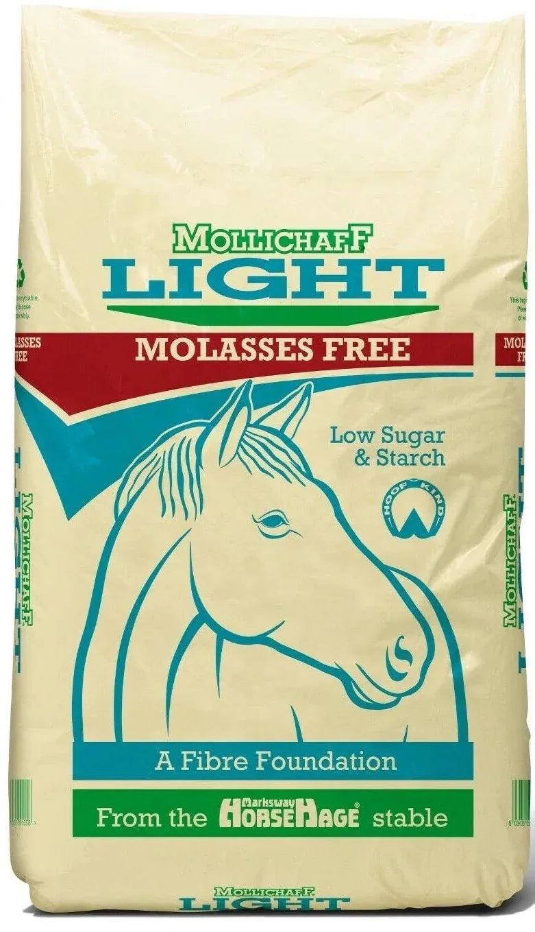 Mollichaff Light Molasses Free – Low Calorie, High Fibre Horse & Pony 12.5kg