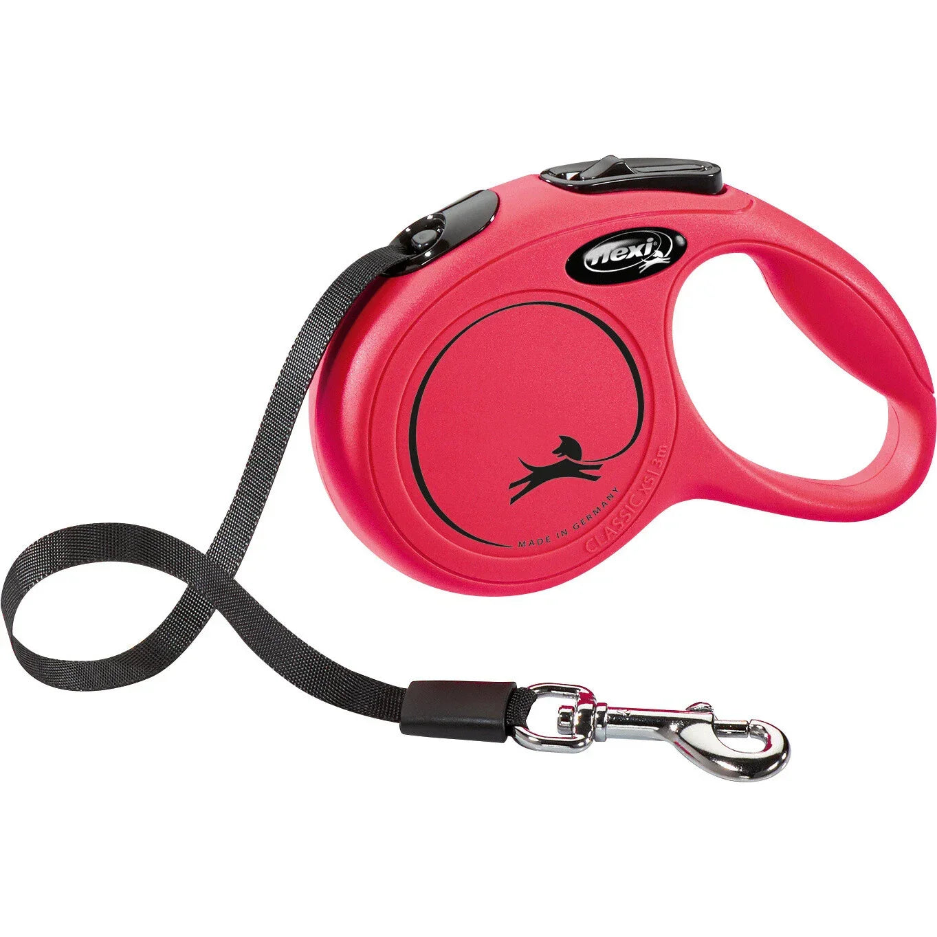 Flexi New Classic Retractable Tape Dog Lead – Red, Medium