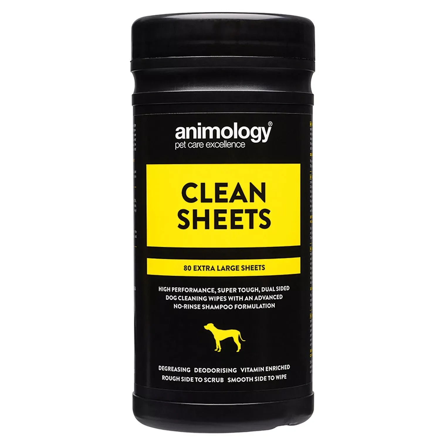 Animology Clean Sheets Dog Cleaning Wipes, Pack of 80