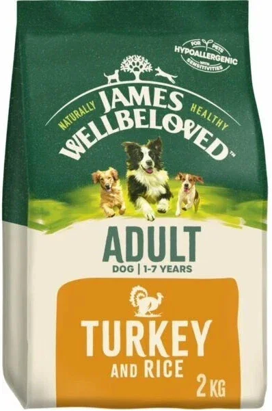 James Wellbeloved Adult Turkey & Rice Dry Dog Food – 2kg Hypoallergenic