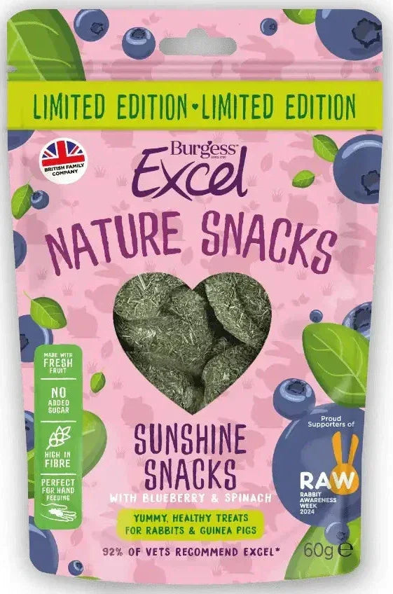 Burgess Excel Nature Winter Berry Sunshine Snacks – 60g for rabbits and guinea pigs