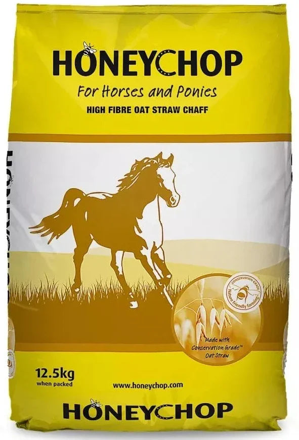 Honeychop Original – Lightly Molassed High Fibre Oat Straw Chaff 12.5kg