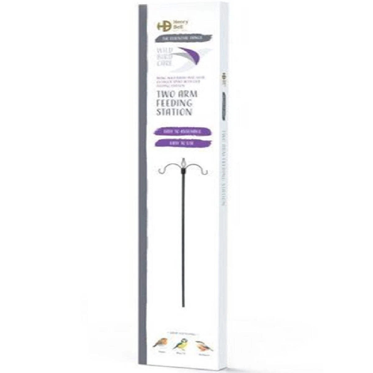 Henry Bell Essentials Two Arm Feeding Station Bird Feeder Garden Wild Bird Feeding Stand