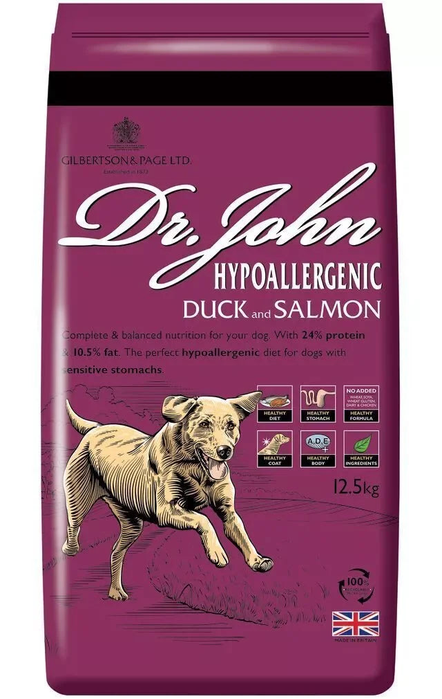 Dr John Hypoallergenic Duck & Salmon 12.5Kg Dry Dog Food