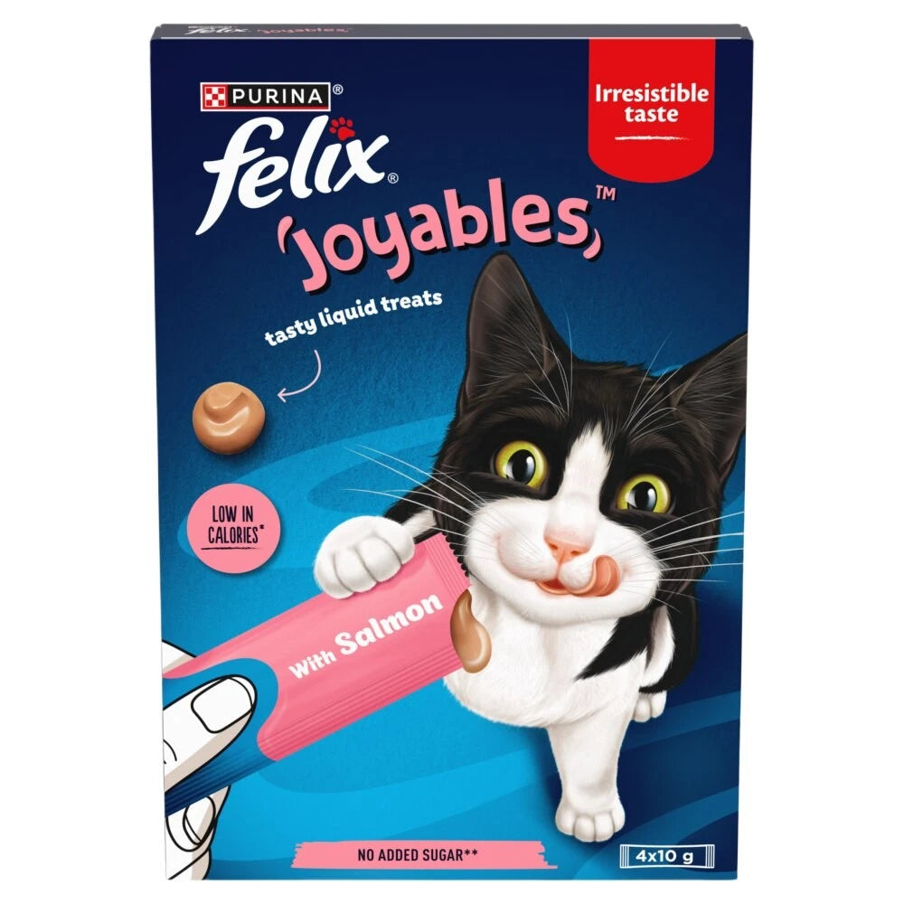 Felix Joyables Salmon Cat Treats 11x4x10g Tasty Soft Chewy Snacks for Cats
