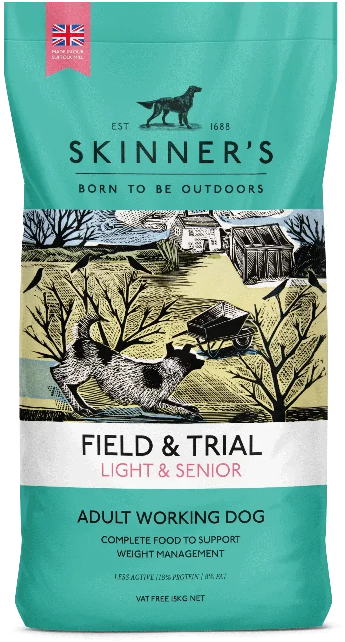 Skinner’s Field & Trial Light & Senior – Complete Dry Dog Food, Ideal for Older, Overweight or Less Active Dogs, 15kg