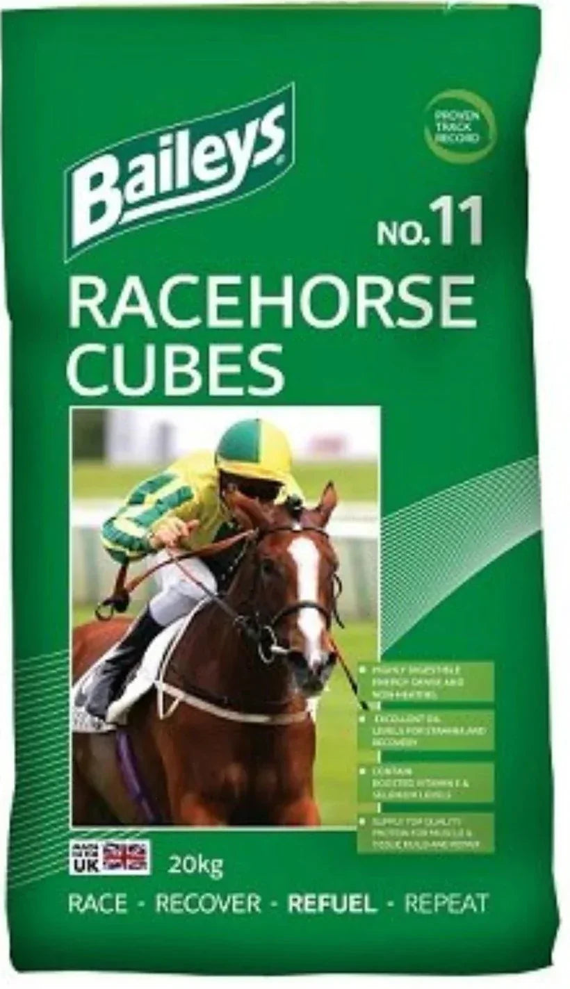 Baileys No.11 Racehorse Cubes – 20kg Energy-Dense Horse Feed