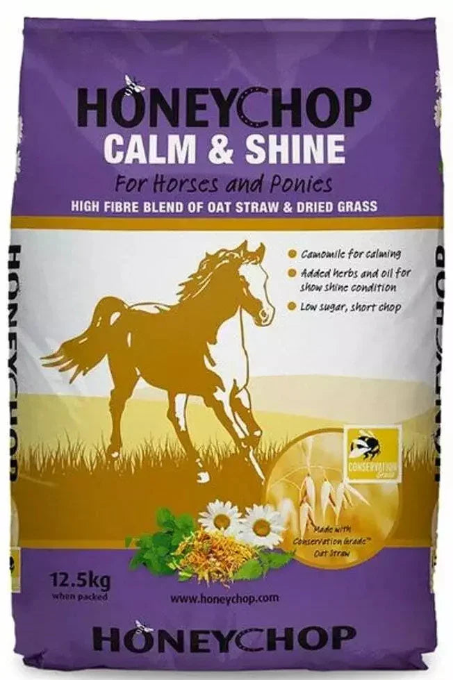 Honeychop Calm & Shine Horse Feed Food Mix 12.5Kg