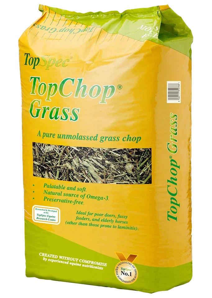 TopSpec TopChop Grass – Soft, Natural Hay Chop for Horses & Ponies 15kg