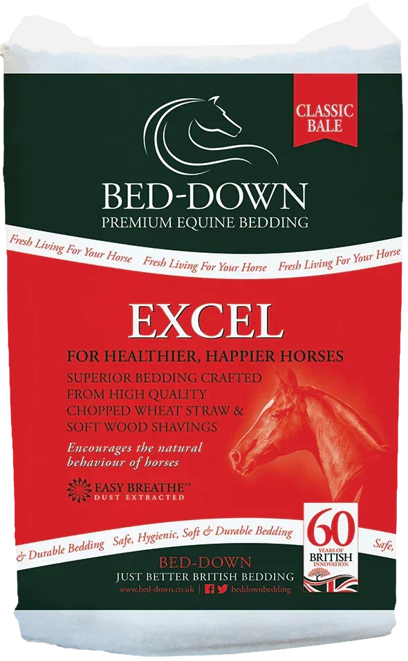 Bed Down Excel Horse Bedding 20kg – Straw Shavings Mix, Highly Absorbent