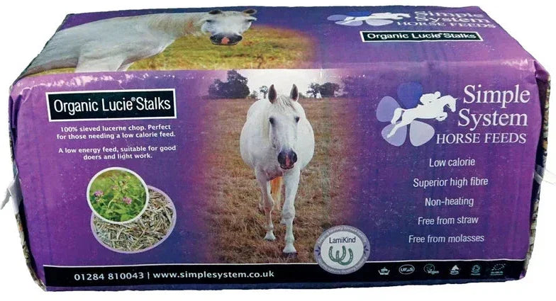 Simple System Lucie Stalks Lucerne Chop 15kg – Low-Calorie Fibre Feed