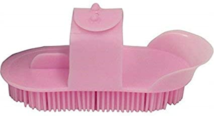 Lincoln Plastic Curry Comb – Pink, Small, Horse Grooming Comb