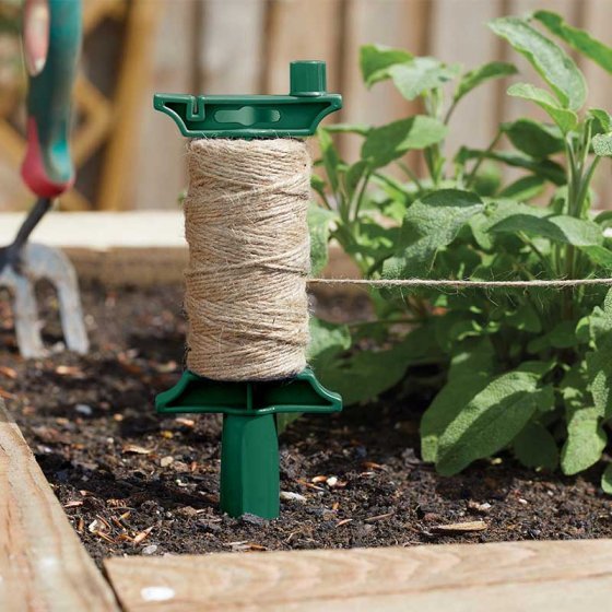 Smart Garden Garden Line 50m - Jute Twine with Dispenser for Seed Drills & Plant Tying