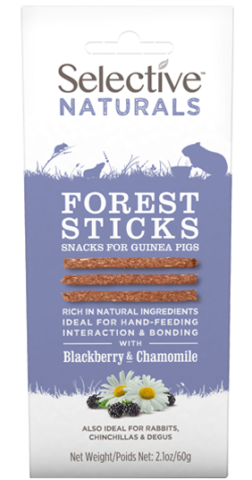 Supreme Selective Natural Forest Sticks for Guinea Pigs 60g