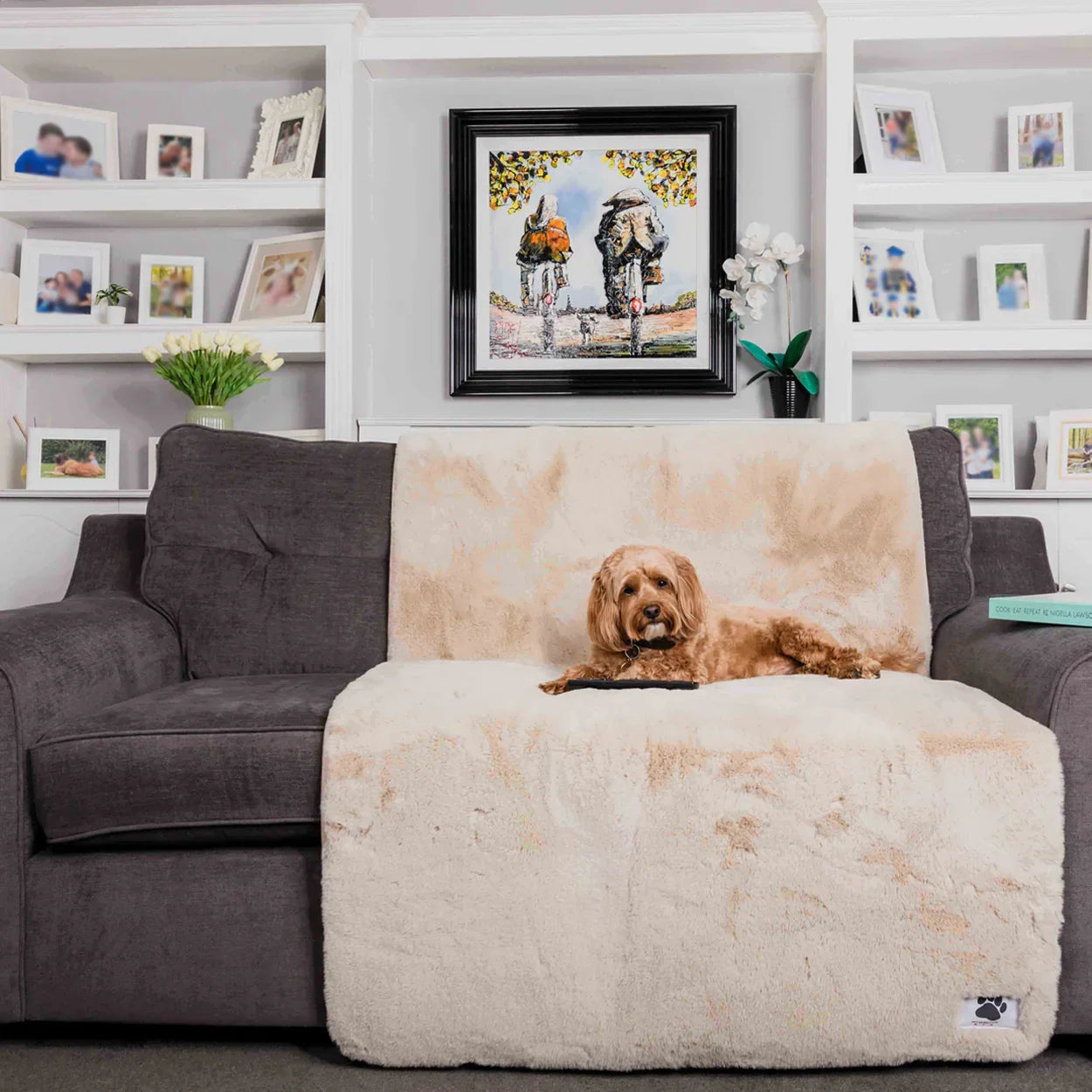Pet Rebellion Sofa Cover for Dogs and Cats | Absorbent, Non-Slip - Stone