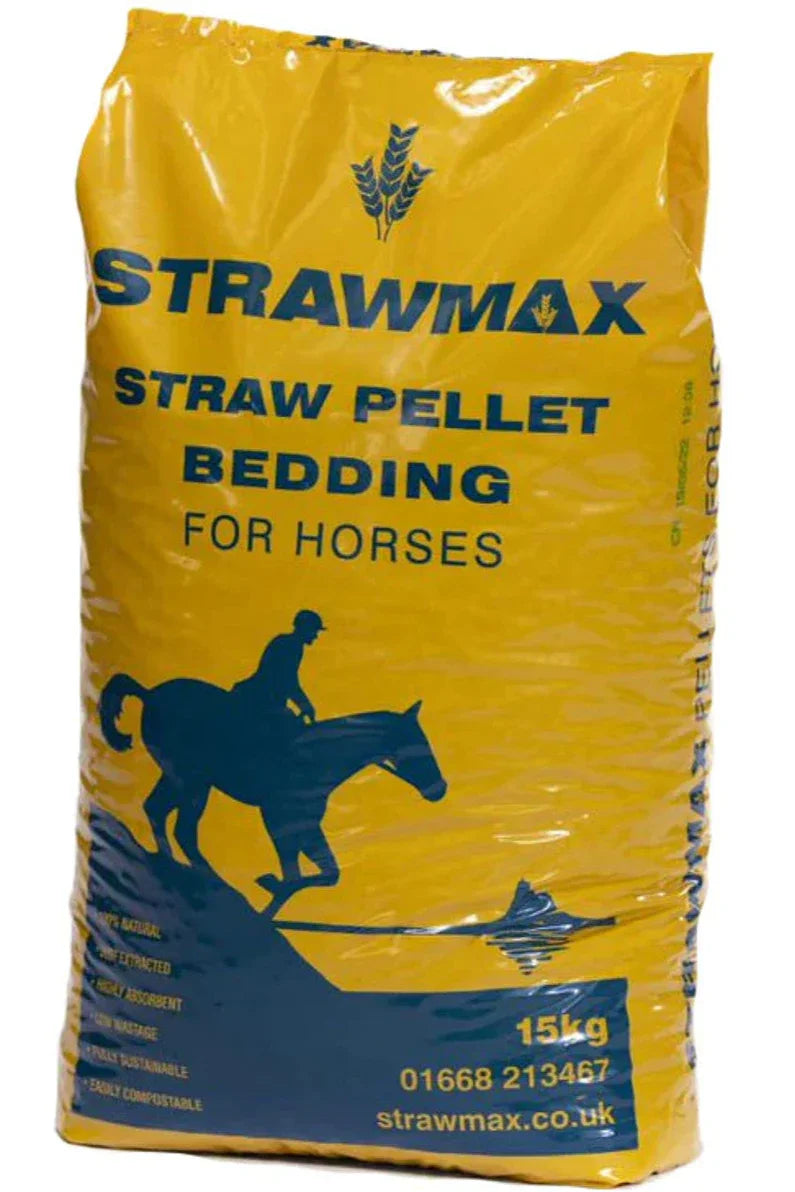 Bedmax Strawmax Straw Pellet Bedding 15kg – Natural, Eco-Friendly Horse Bedding
