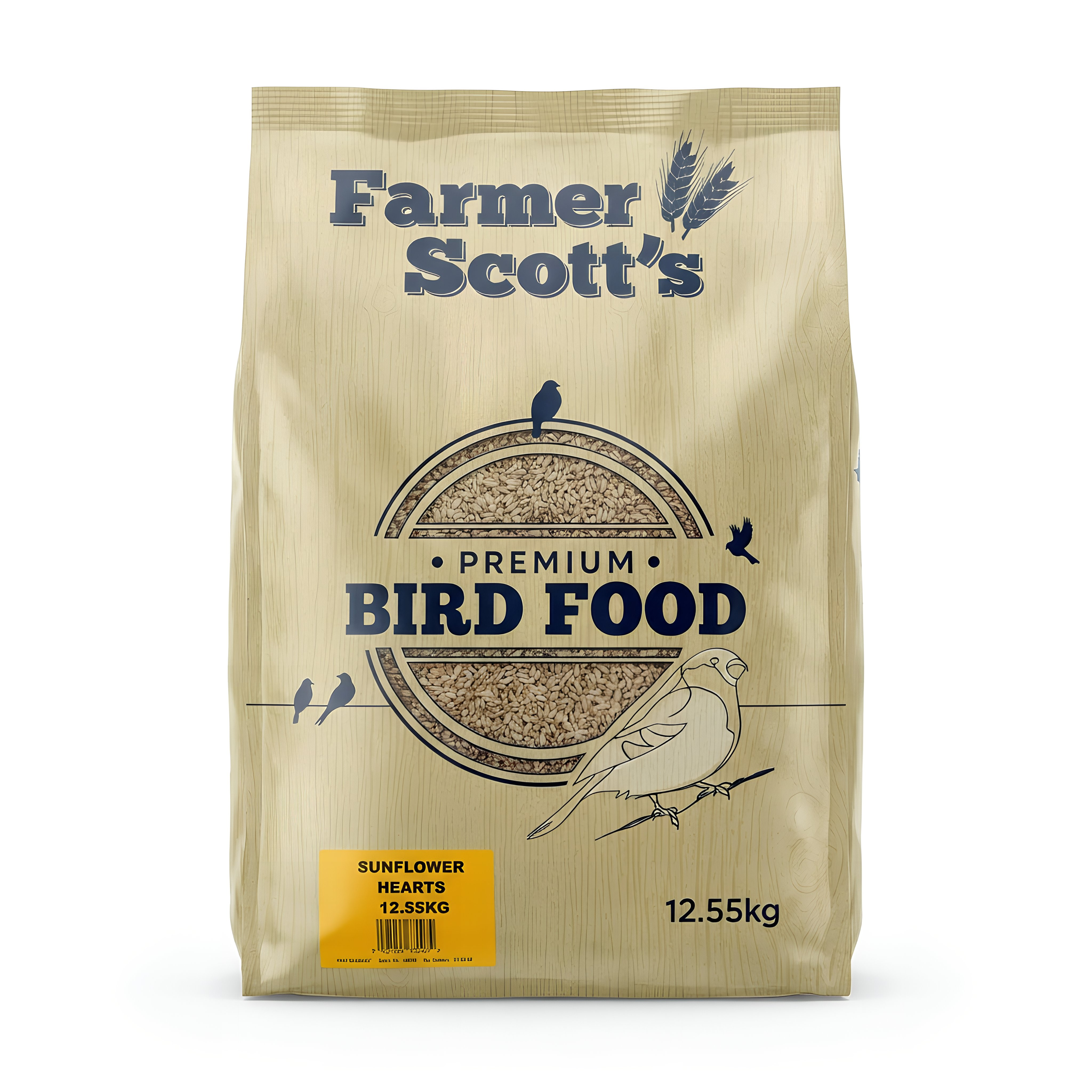Farmer Scott's Sunflower Hearts 12.55KG – Premium Garden & Wild Bird Feed