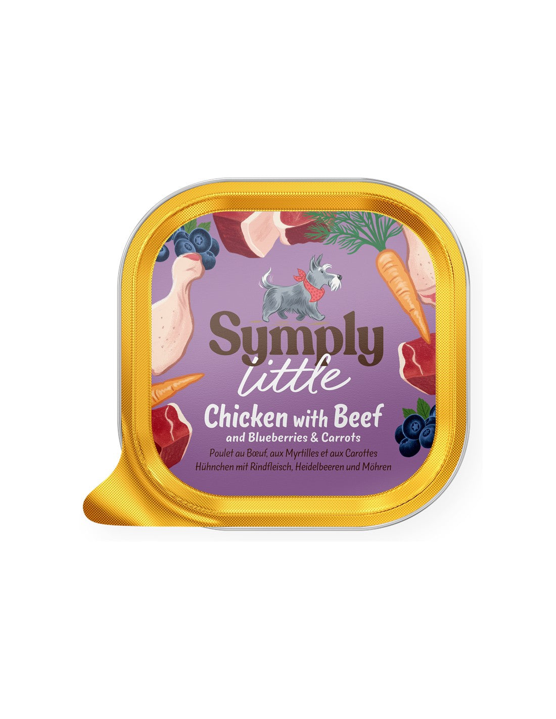 Symply Little Chicken with Beef Dog Food 100g Natural Grain Free Wet Food for Small Dogs