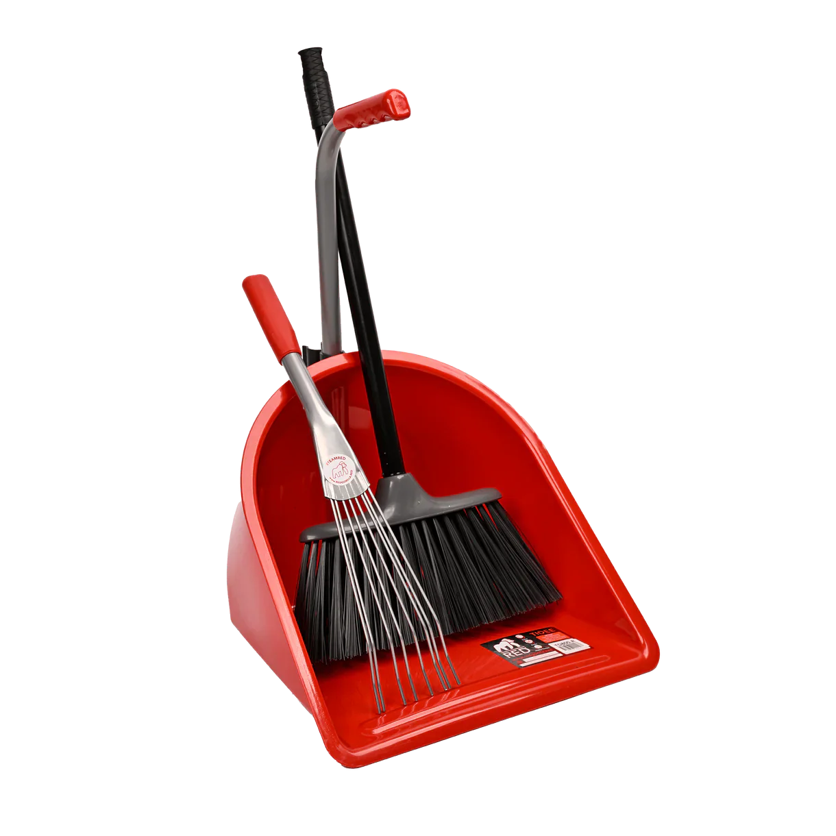 Red Gorilla Teenie Tidee™ Cleaning Set – Mini Rake & Broom Combo RED - Animall