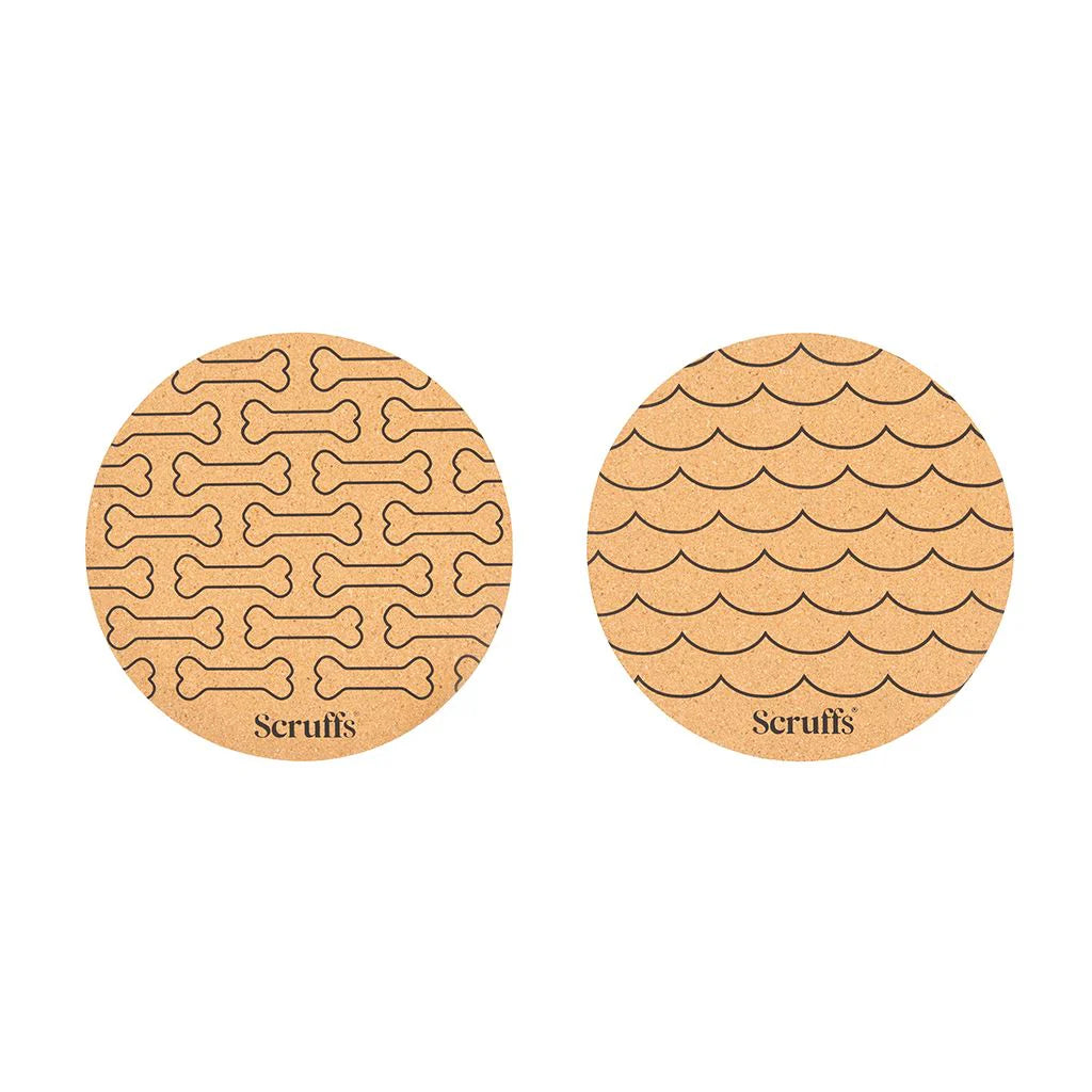 Scruffs Set of 2 Wave & Bone Cork Placemats