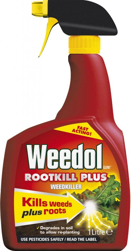 Weedol Rootkill Plus Weedkiller Gun! Ready-to-Use 1L – Fast Action Systemic Weed Control