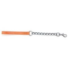 Ancol Leather Extra Heavy Chain Lead Tan 50cm