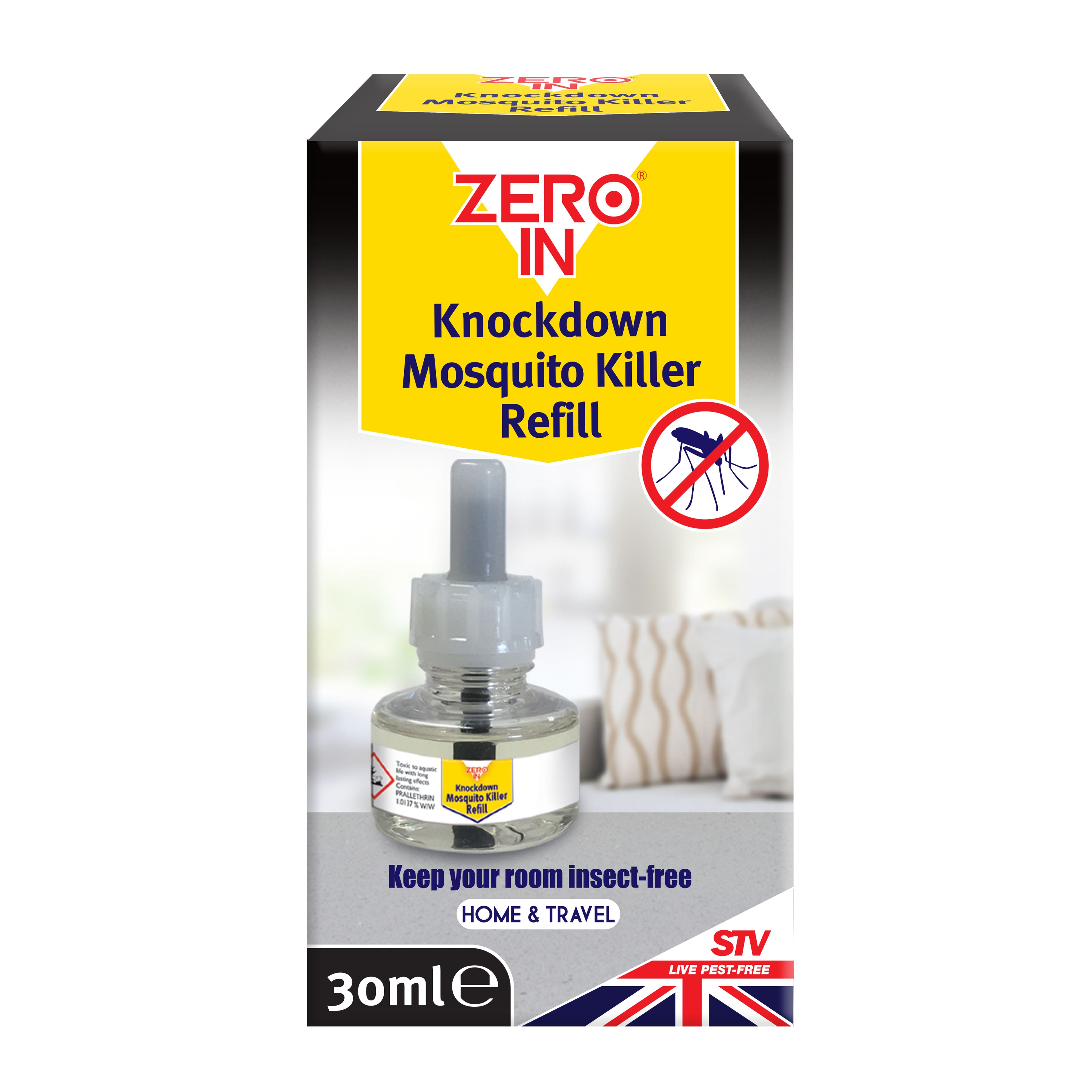 STV Zero In Knockdown Mosquito Killer Refill – 30ml, Up to 45 Nights
