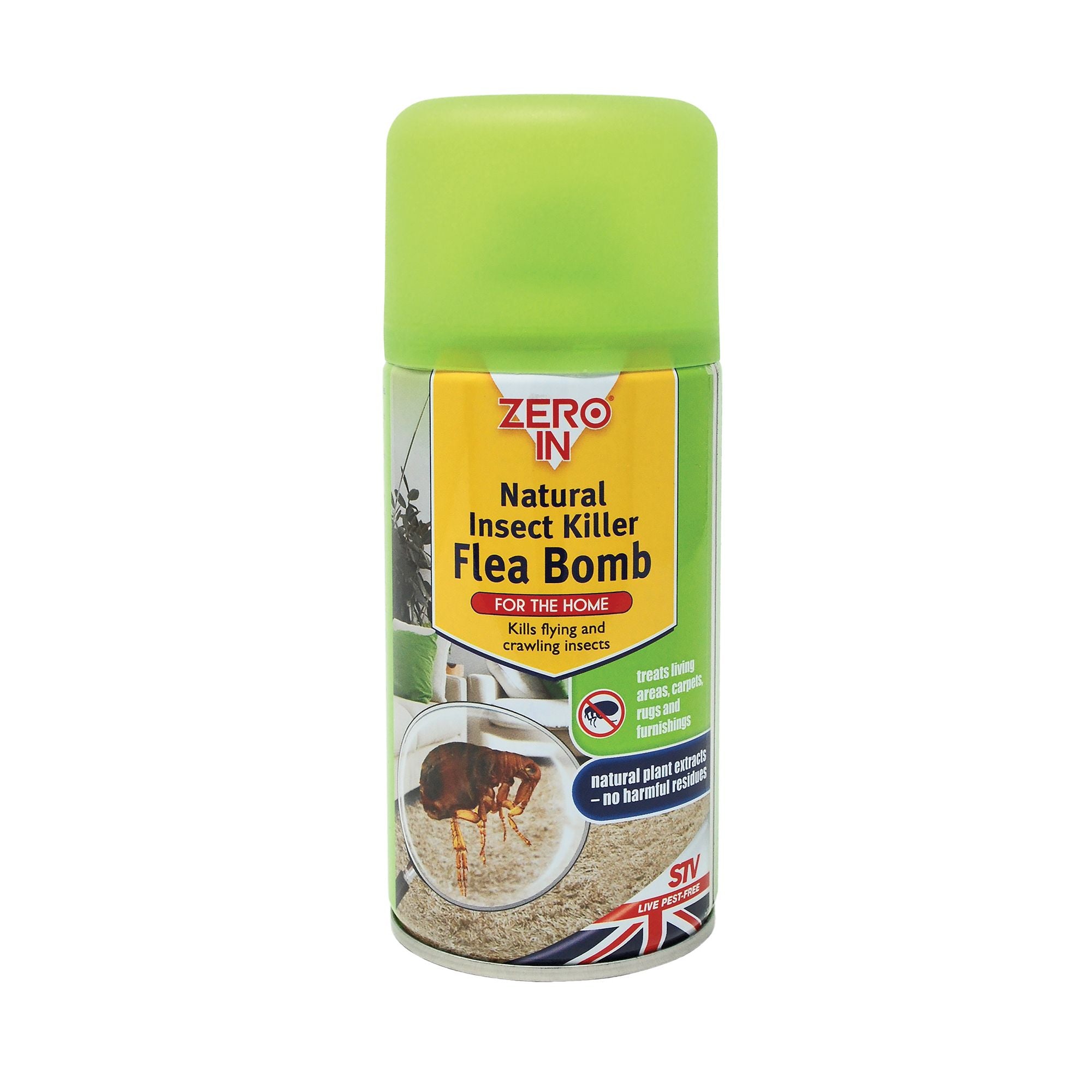 STV Zero In Insect Killer Flea Bomb – 150ml Whole Room Flea Fogger